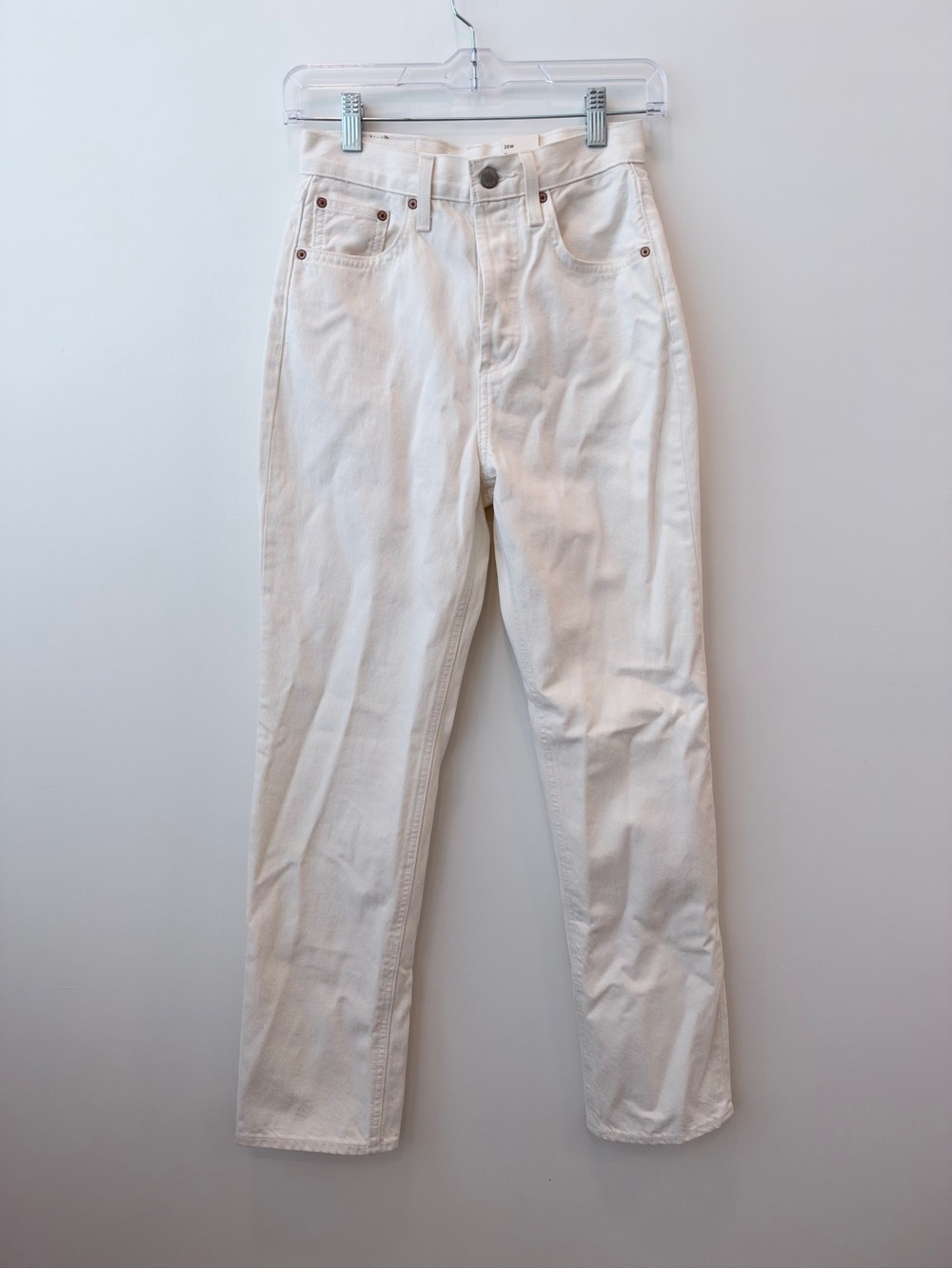 Denim Forum the joni White High-Rise Straight Jeans